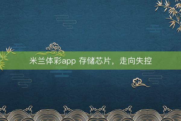 米兰体彩app 存储芯片，走向失控